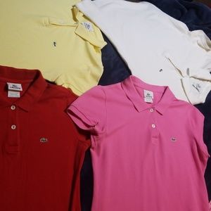 Womens Lacoste polos.